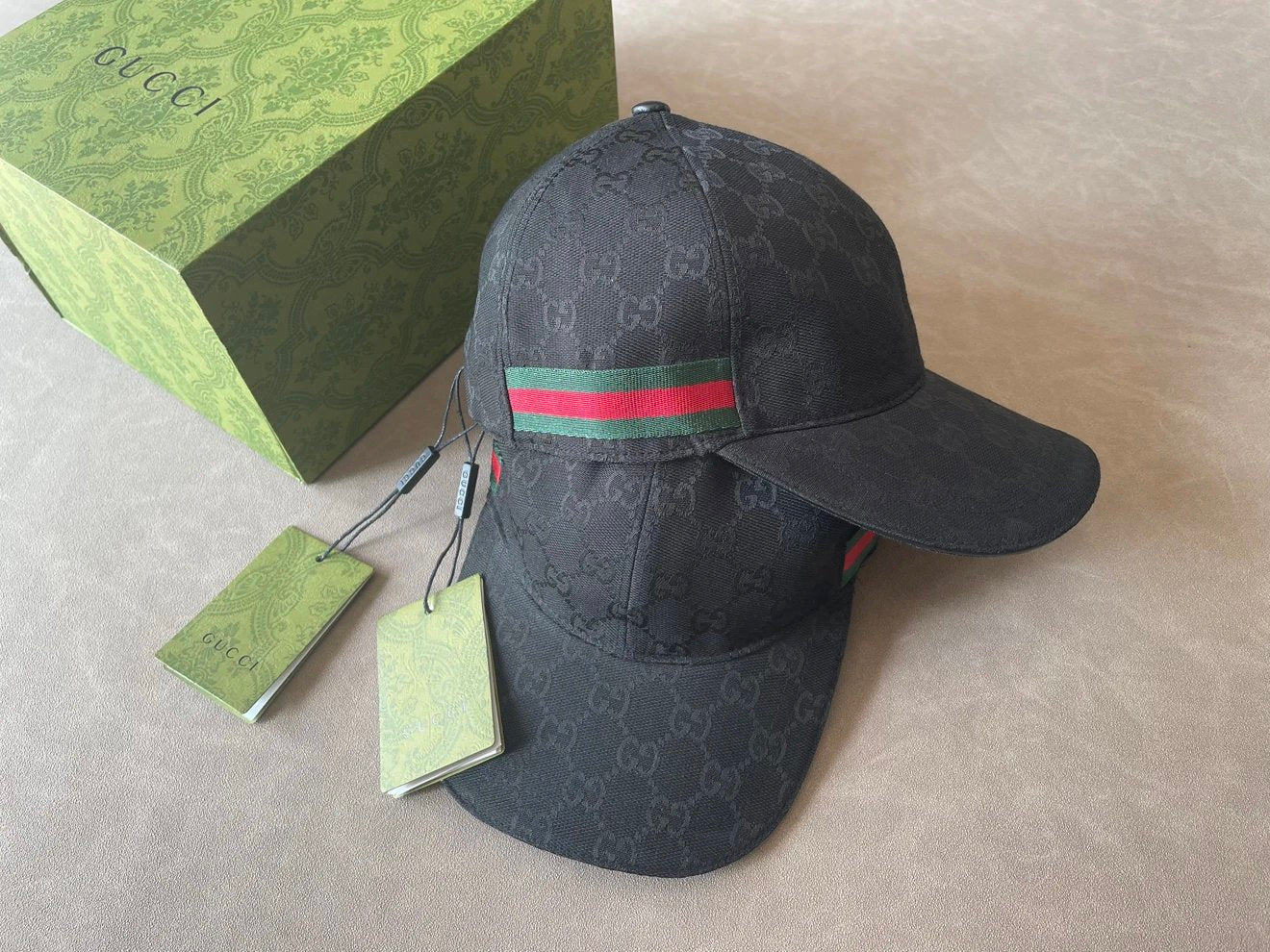 G brand double G print baseball cap men's black style