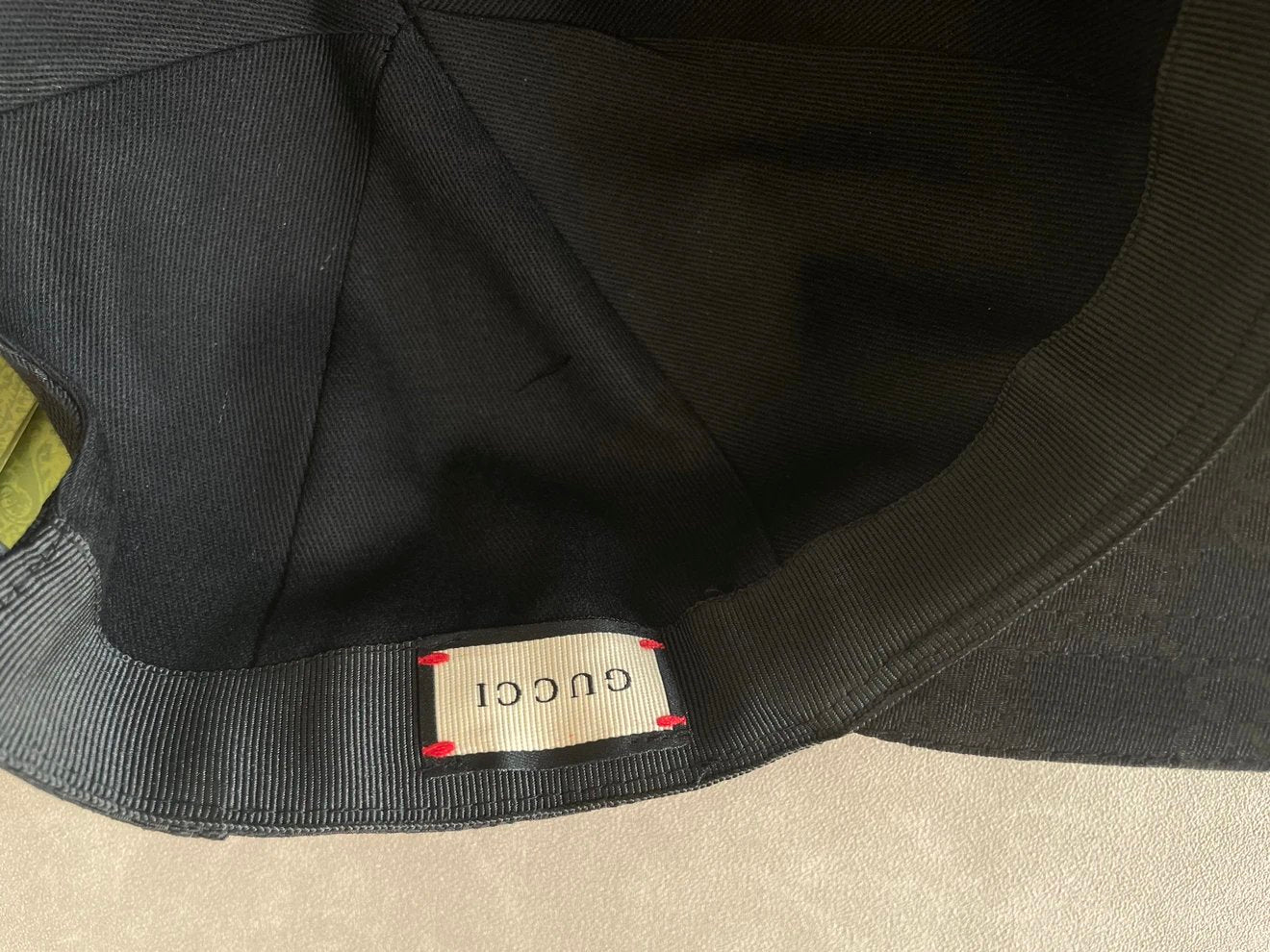 G brand double G print baseball cap men's black style