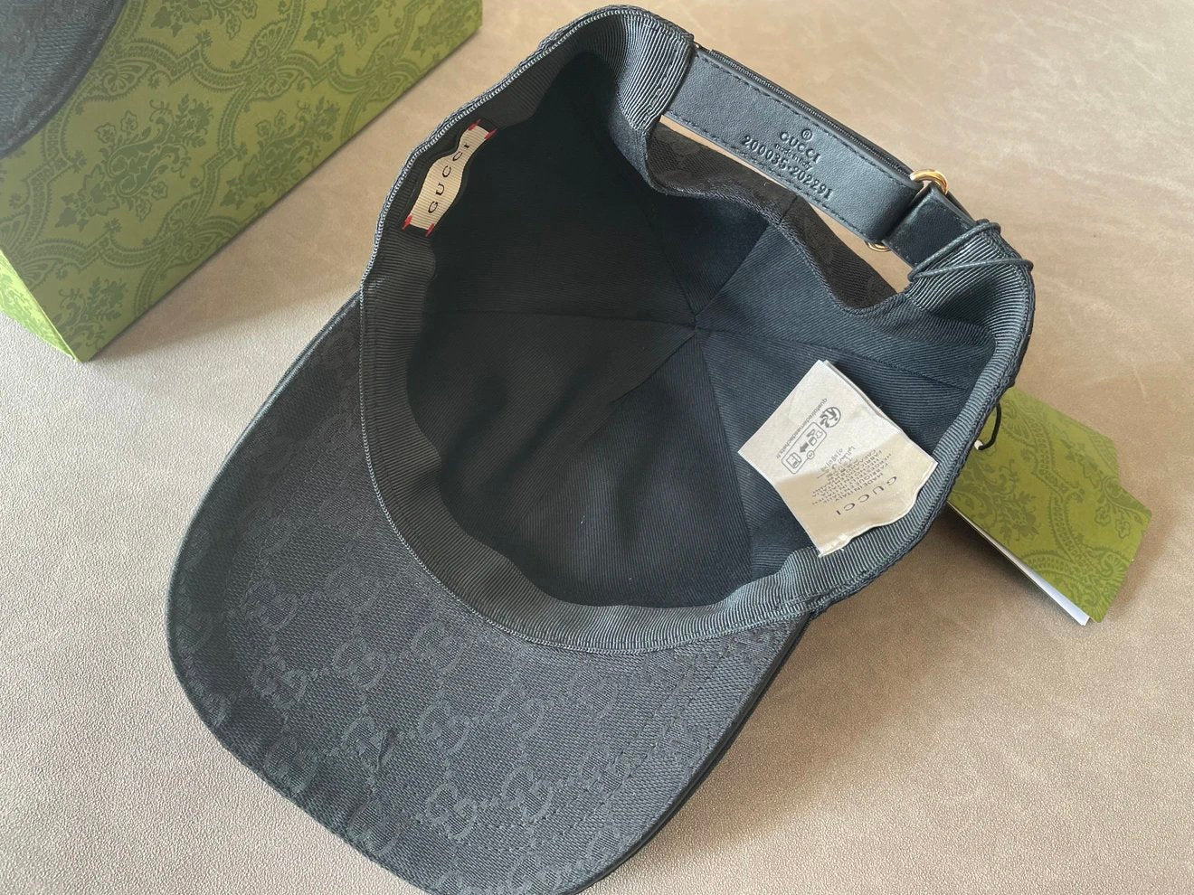 G brand double G print baseball cap men's black style