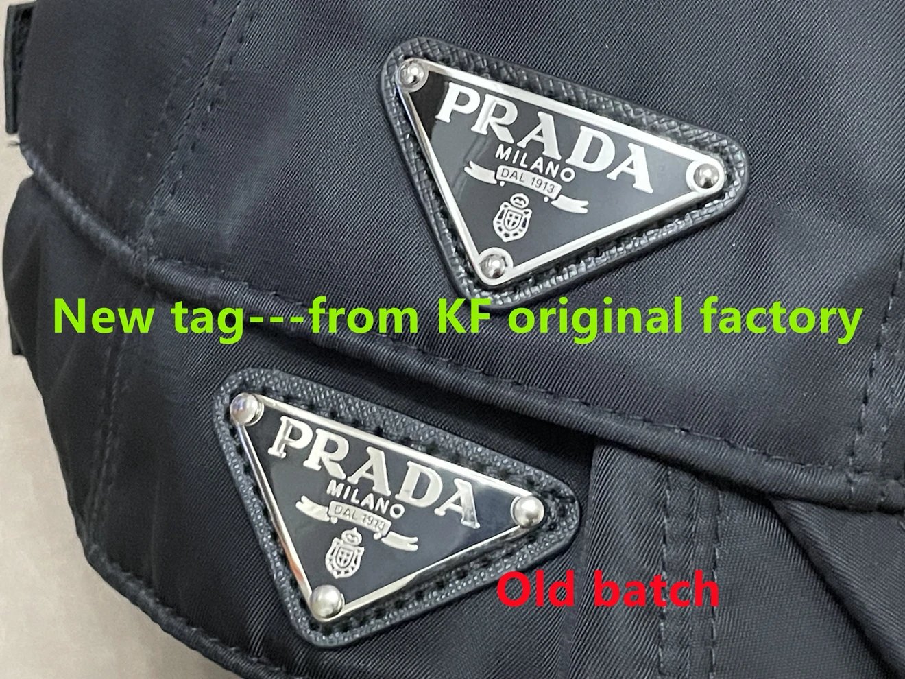 PRADA Side Triangle Logo Solid Nylon Baseball Cap Unisex Black