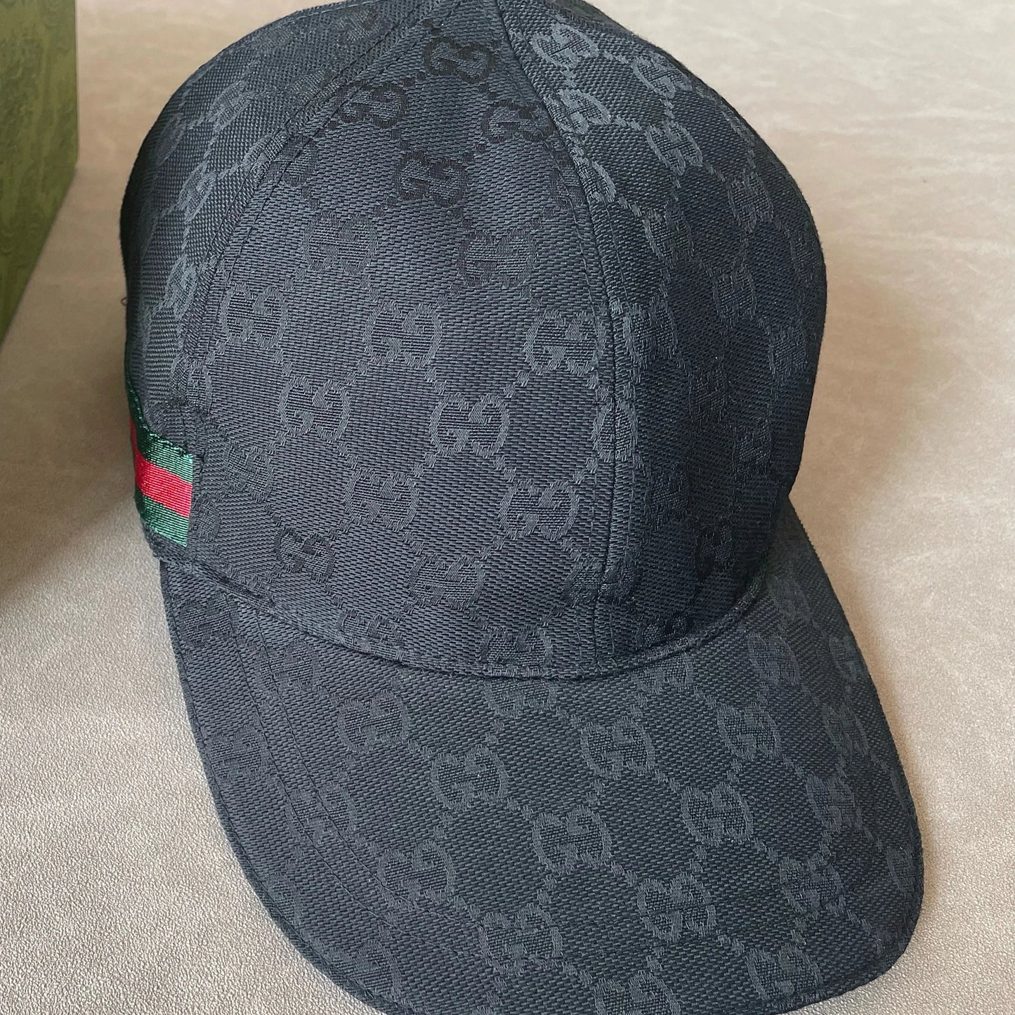 G brand double G print baseball cap men's black style