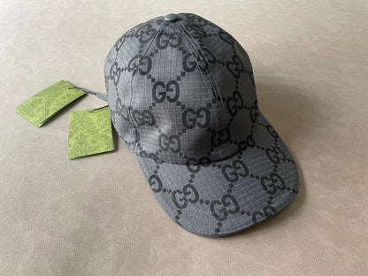 G brand letter logo decoration, recycled polyester fiber, viscose fiber, wood pulp, bio-based polyurethane, baseball cap, men's style, gray