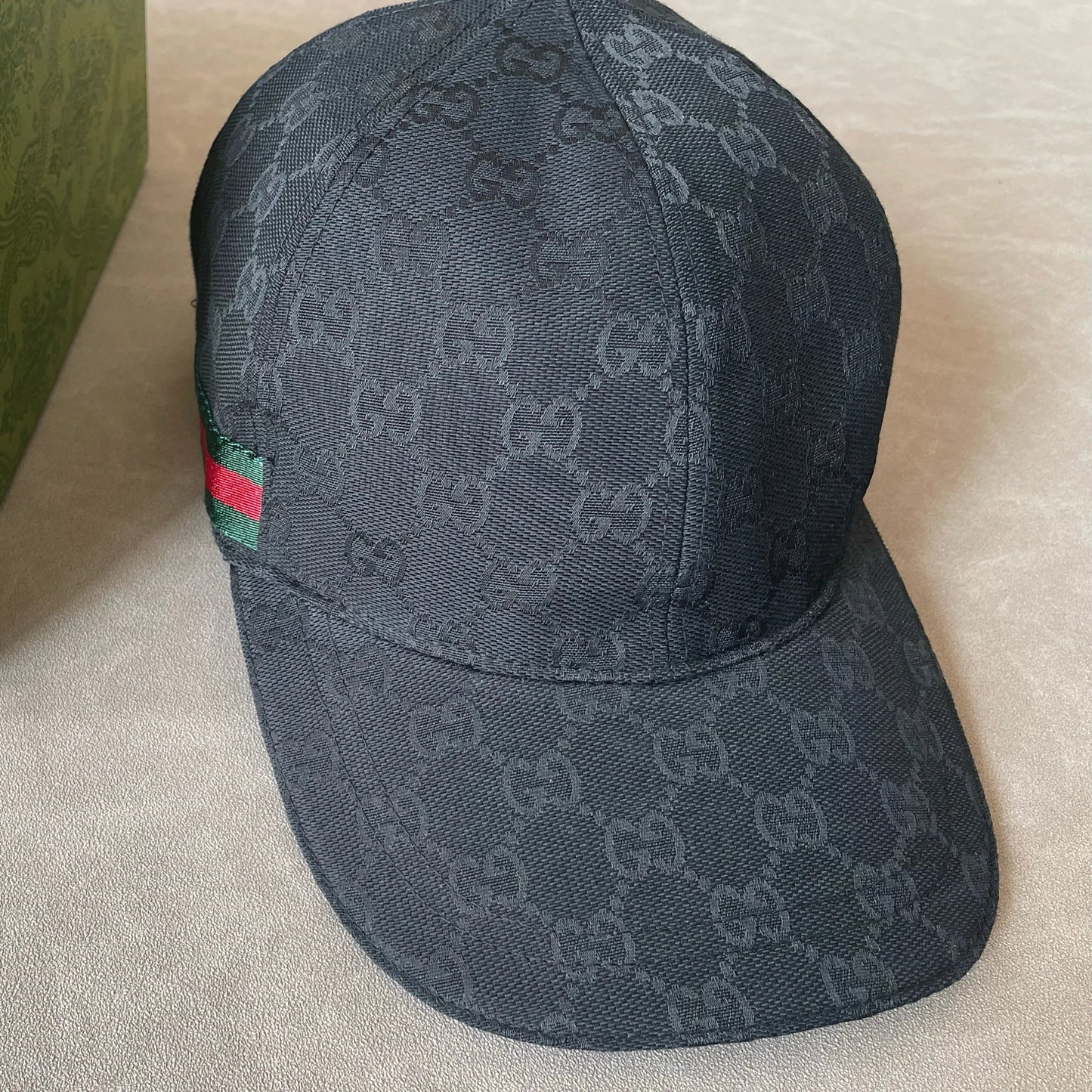 G brand double G print baseball cap men's black style