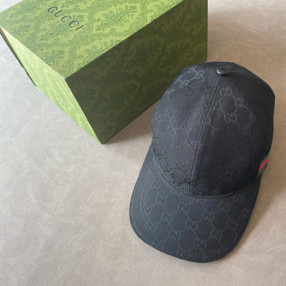 G brand double G print baseball cap men's black style