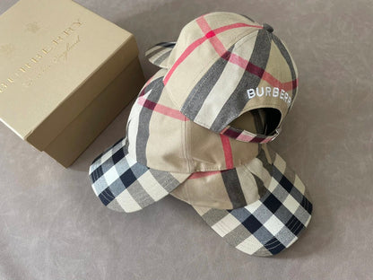 BBR embroidered logo fashion cotton peaked cap men's beige