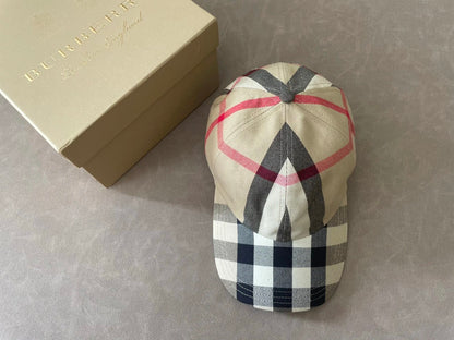 BBR embroidered logo fashion cotton peaked cap men's beige