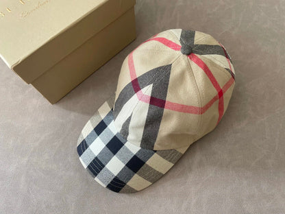 BBR embroidered logo fashion cotton peaked cap men's beige
